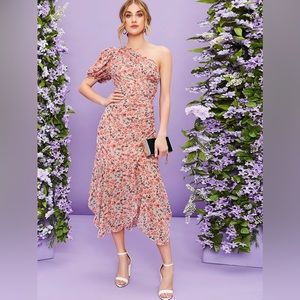 NWOT Shein Pink Floral Semi Formal Dress - Size 6 / M